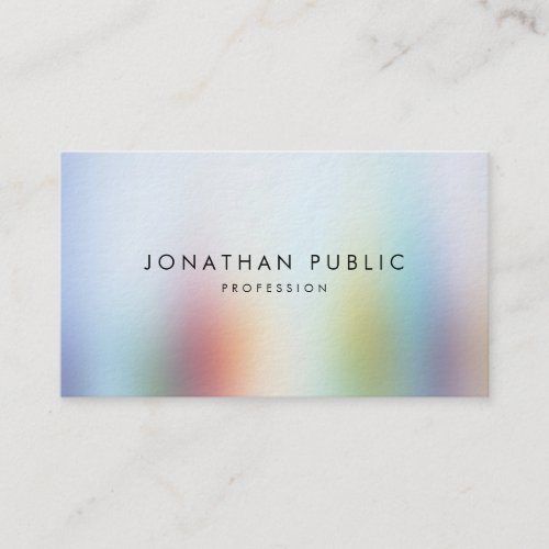 Modern Colorful Abstract Art Elegant Template Luxe Business Card