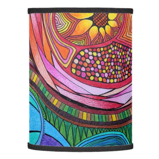 Modern Colorful Abstract Art Lamp Shade (Left)