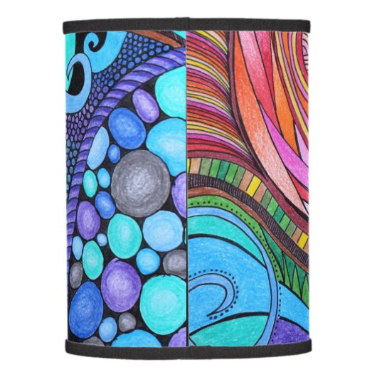 Modern Colorful Abstract Art Lamp Shade (Back)
