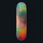 Modern Colorful Abstract Art Pink Red Blue Green Skateboard<br><div class="desc">Modern Colorful Abstract Art Pink Red Blue Green Yellow Custom Blank Template Trendy Skateboard.</div>