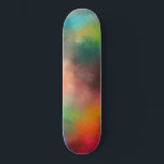 Modern Colorful Abstract Art Pink Red Blue Green Skateboard<br><div class="desc">Modern Colorful Abstract Art Pink Red Blue Green Yellow Custom Blank Template Trendy Skateboard.</div>