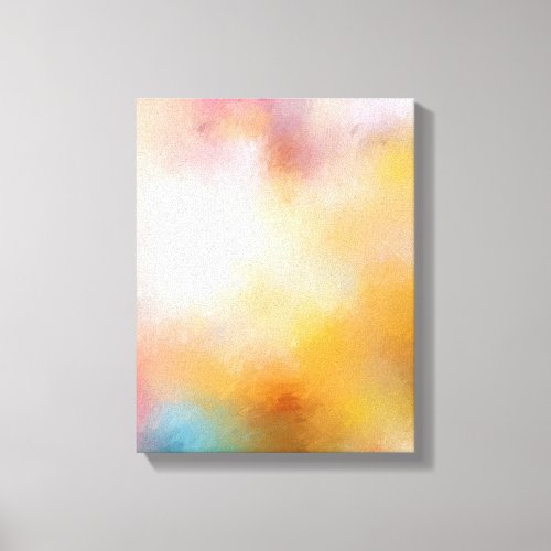 Modern Colorful Abstract Art Red Yellow Blue Pink Canvas Print
