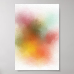 Modern Colorful Abstract Art Red Yellow Blue Poster