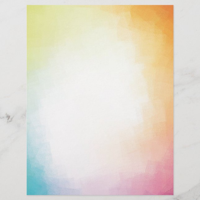 Modern Colorful Abstract Art Trendy Pink Red Blue Letterhead (Front)
