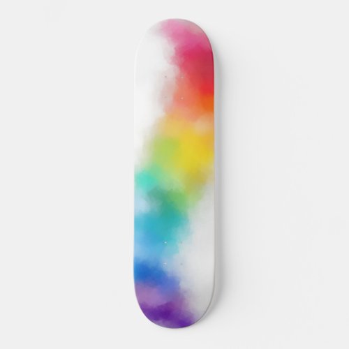Modern Colorful Abstract Art Trendy Pink Red Blue Skateboard