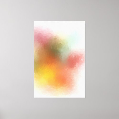 Modern Colorful Abstract Art Trendy Purple Green Canvas Print