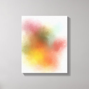 Modern Colorful Abstract Art Trendy Red Pink Blue Canvas Print