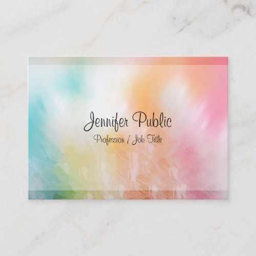 Modern Colorful Abstract Art Trendy Template Business Card