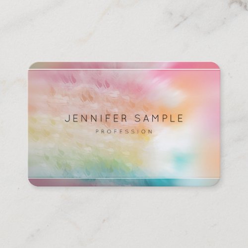 Modern Colorful Abstract Art Trendy Template Business Card