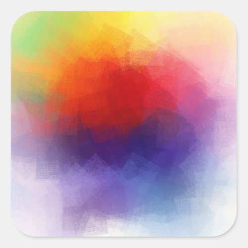 Modern Colorful Abstract Art Trendy Template Square Sticker