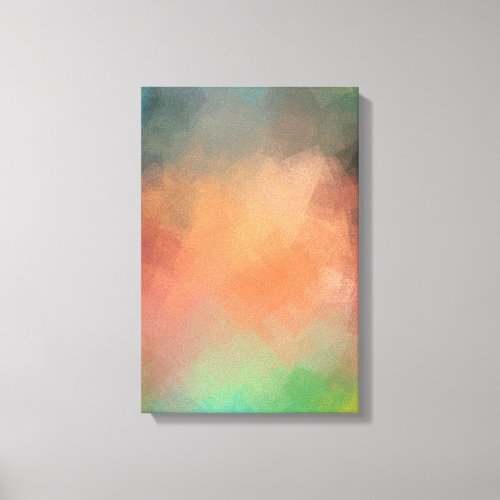 Modern Colorful Abstract Art Yellow Blue Green Red Canvas Print