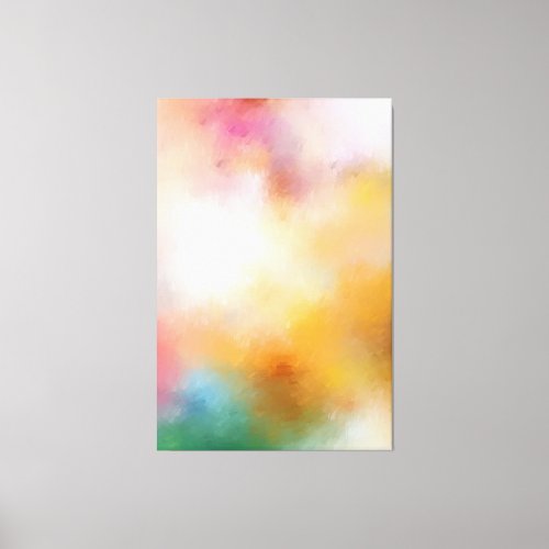 Modern Colorful Abstract Artwork Red Yellow Blue Canvas Print