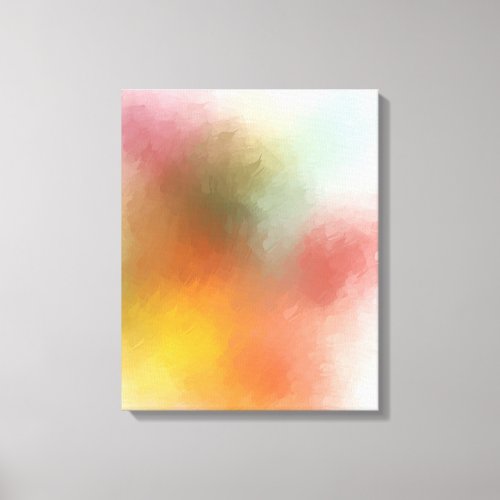 Modern Colorful Abstract Artwork Trendy Red Yellow Canvas Print