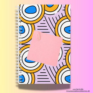 Modern colorful abstract back to school Purple Notebook