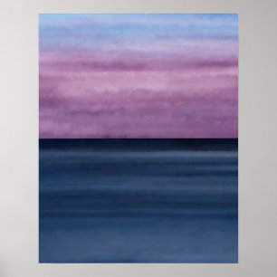 Modern Colorful Abstract Beach Sunset Poster