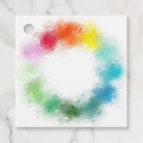 Modern Colorful Abstract Blank Template Add Text Favor Tags