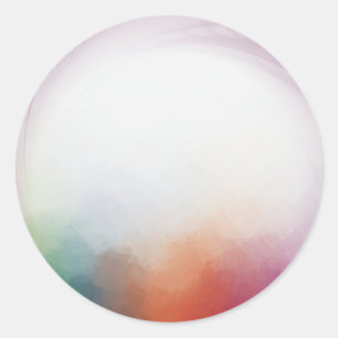 Modern Colorful Abstract Blank Template Custom Classic Round Sticker