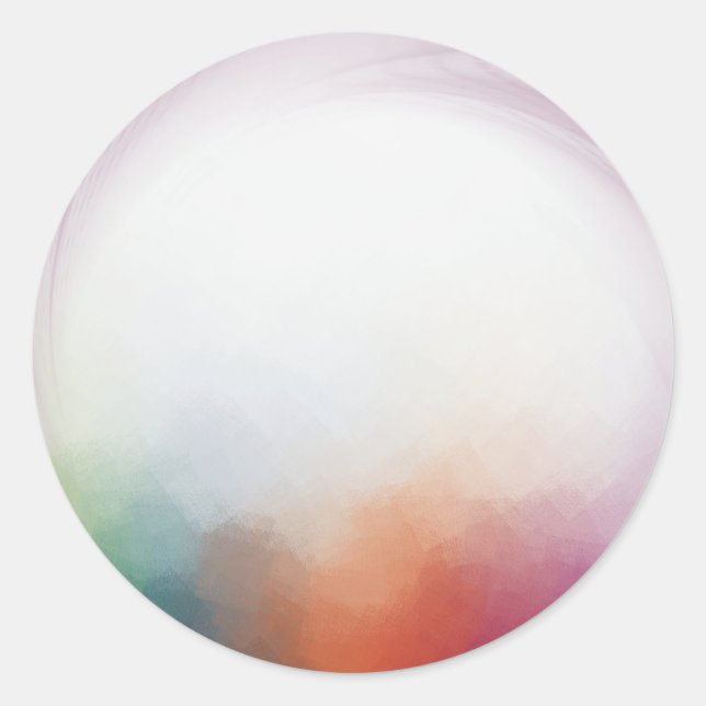 Modern Colorful Abstract Blank Template Custom Classic Round Sticker (Front)
