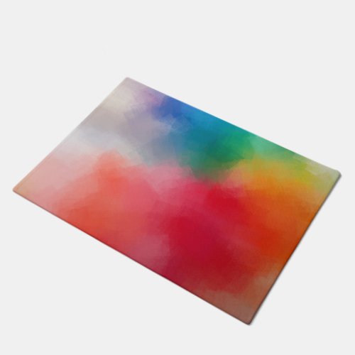 Modern Colorful Abstract Blank Template Elegant Doormat