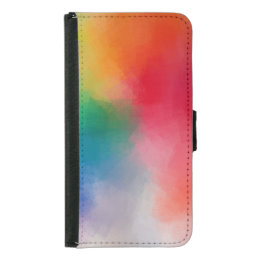 Modern Colorful Abstract Blank Template Trendy Samsung Galaxy S5 Wallet Case