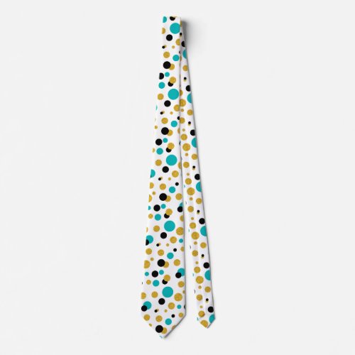 Modern Colorful Abstract Circles Seamless Pattern Neck Tie