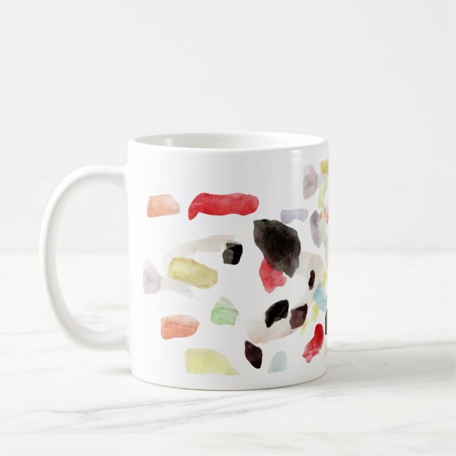 Modern Colorful Abstract Coffee Mug (Left)