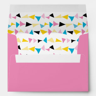 Modern colorful  abstract confetti shapes envelope