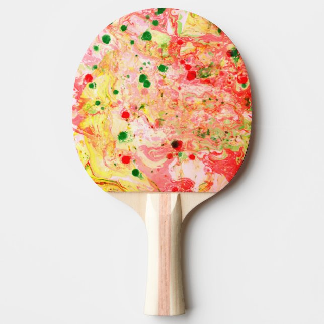 Modern Colorful Abstract Custom Template Trendy Ping Pong Paddle (Front)