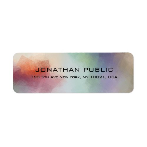 Modern Colorful Abstract Elegant Template Custom Label