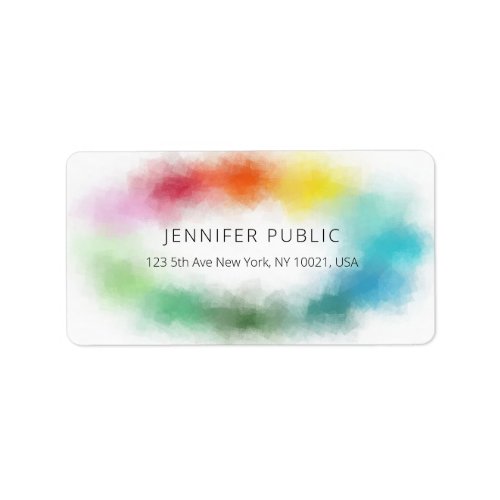 Modern Colorful Abstract Elegant Trendy Template Label