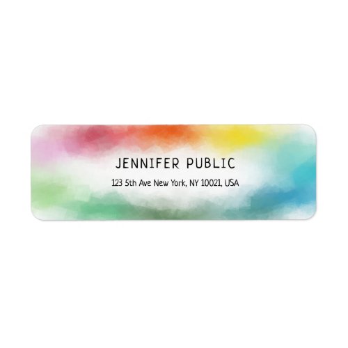 Modern Colorful Abstract Elegant Trendy Template Label