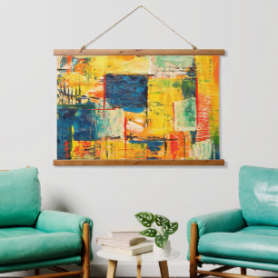 Modern Colorful Abstract Expression Hanging Tapestry