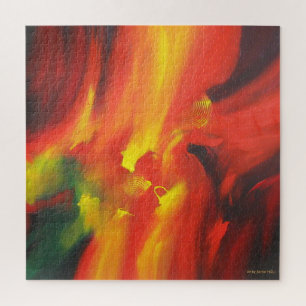 Modern Colorful Abstract Expressionist Painting Jigsaw Puzzle