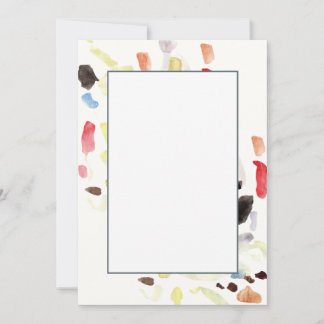 Modern Colorful Abstract Flat Invitations