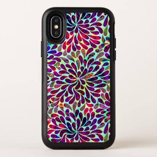 Modern Colorful Abstract Floral Design OtterBox Symmetry iPhone X Case