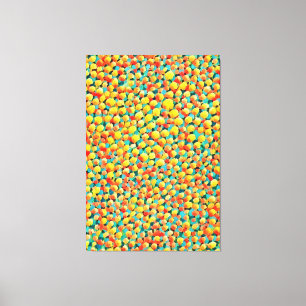 Modern Colorful Abstract Geometric Balloons Paint Canvas Print