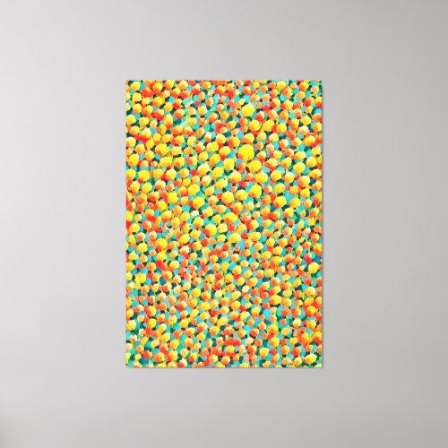 Modern Colorful Abstract Geometric Balloons Paint Canvas Print