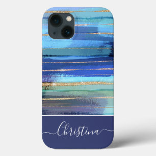 Modern Colorful Abstract Glitter Sparkle  iPhone 13 Case