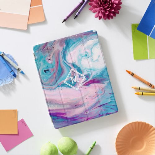 Modern Colorful Abstract Marble Swirls GR3 iPad Smart Cover