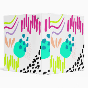 Modern colorful Abstract pattern. 3 Ring Binder