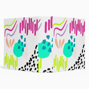 Modern colorful Abstract pattern. 3 Ring Binder