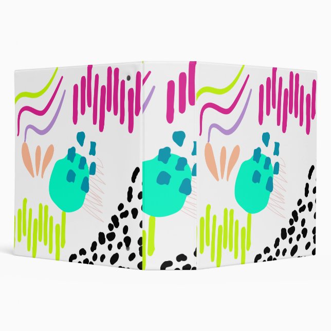 Modern colorful Abstract pattern. 3 Ring Binder (Background)
