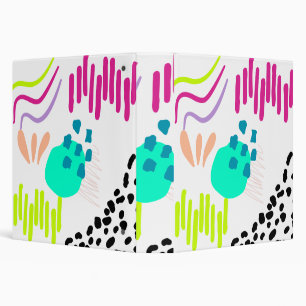 Modern colorful Abstract pattern. 3 Ring Binder