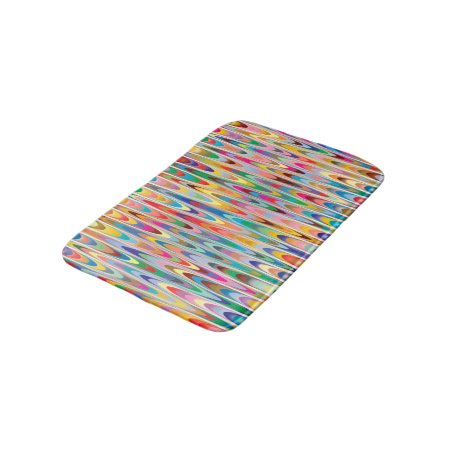 Modern Colorful Abstract Pattern Bathroom Mat