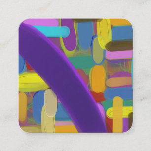 Modern Colorful Abstract Pattern Creative Square Business Card