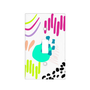 Modern colorful abstract pattern. light switch cover