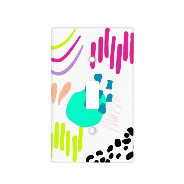 Modern colorful abstract pattern. light switch cover (Front)