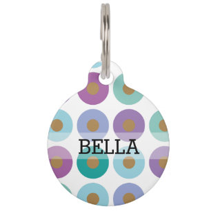 Modern Colorful Abstract Pattern Pet ID Tag
