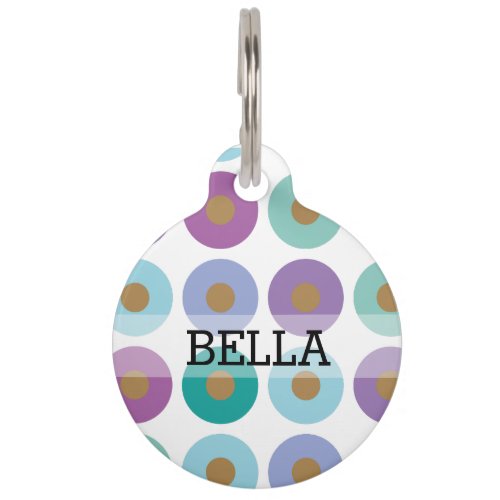 Modern Colorful Abstract Pattern Pet ID Tag