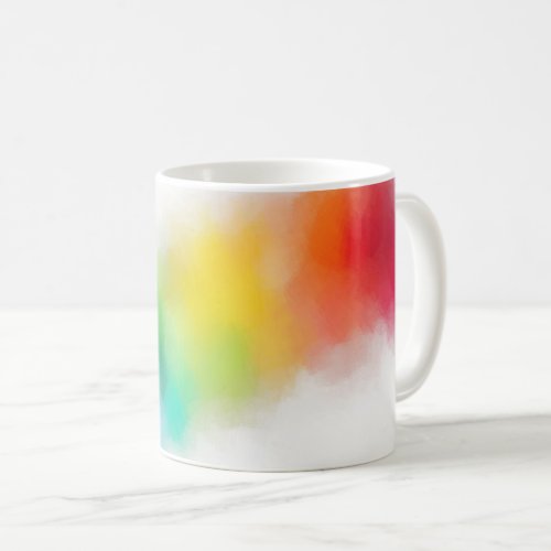 Modern Colorful Abstract Pink Red Blue Purple Coffee Mug